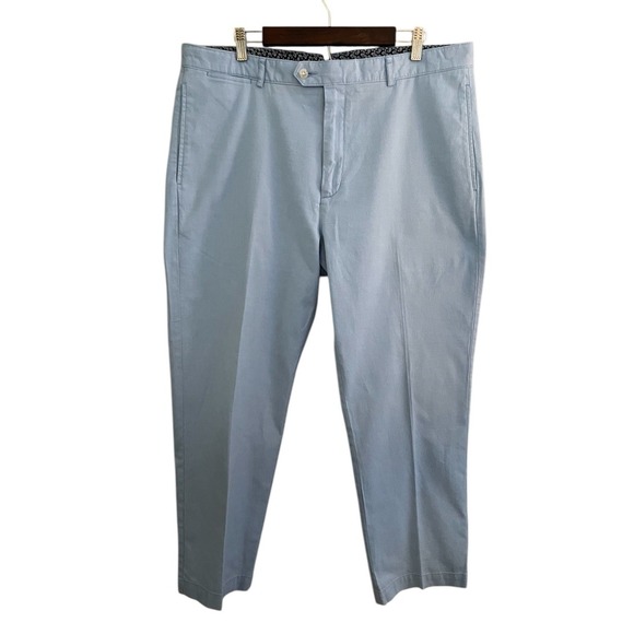 Daniel Cremieux Other - Cremieux Chino Flat Front Cotton Pants Blue Check 38W x 30L‎
